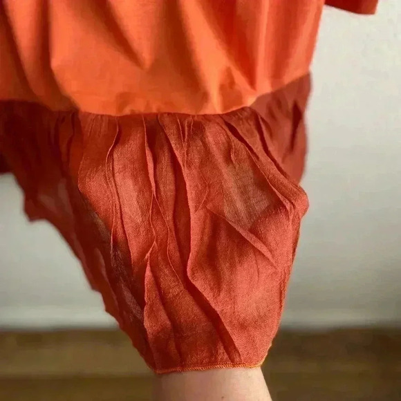 🆕Pretty Angel Orange Ruffle-Hem Tunic L🆕 - Picture 7 of 12